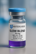 Glow Blend peptide 70mg research grade lyophilised powder vial